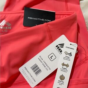 RBX Women's Vibrant Pink capri length Leggings High waisted